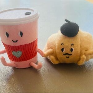 Spritz Felt Coffee & Croissant Duo Valentine's Day Figurine